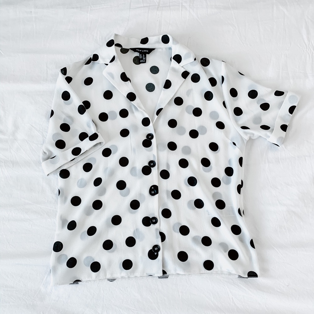 New look polka dot blouse